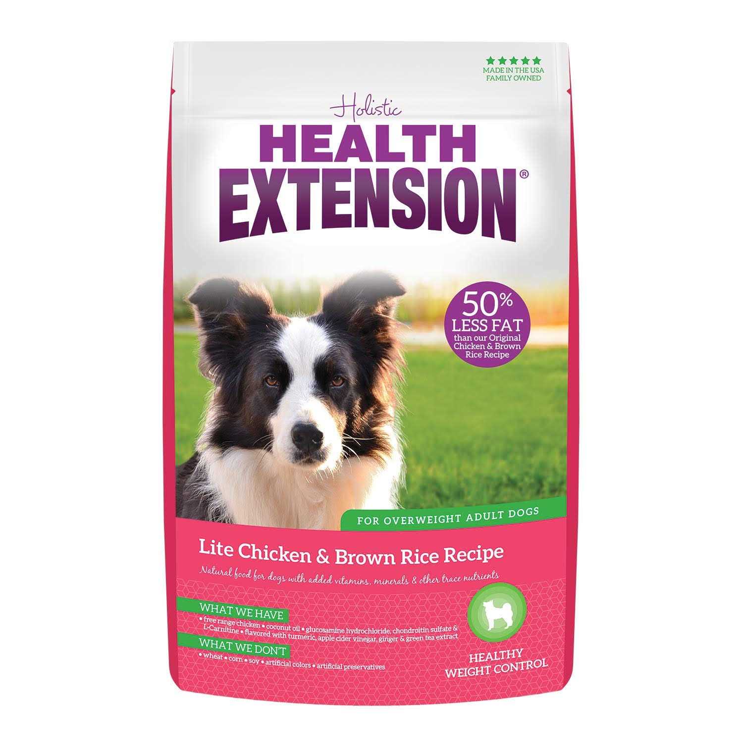 Health Extension Lite Chicken & Brown Rice Dry Dog Food - Healthber