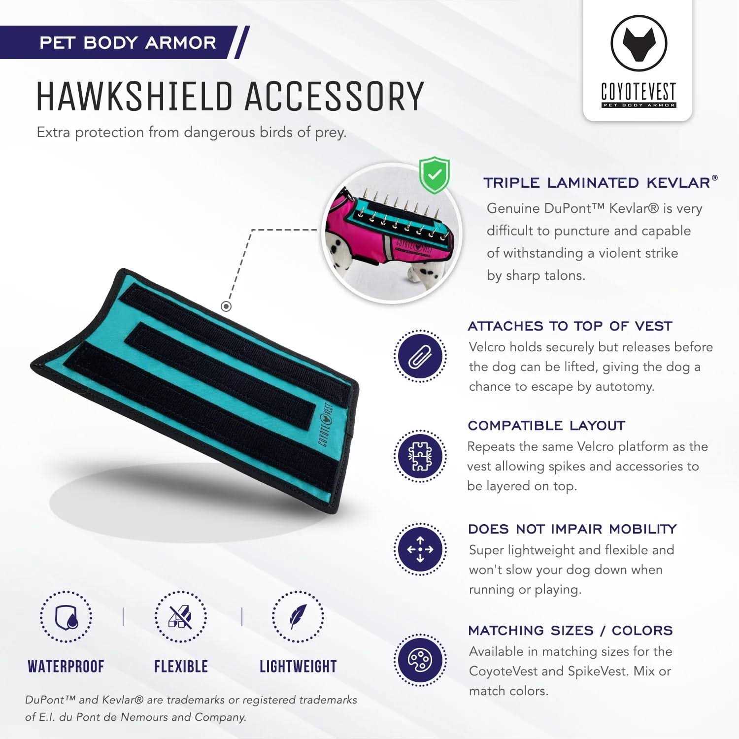 CoyoteVest HawkShield Pad for CoyoteVest or SpikeVest Dog Harness Vest - Healthber