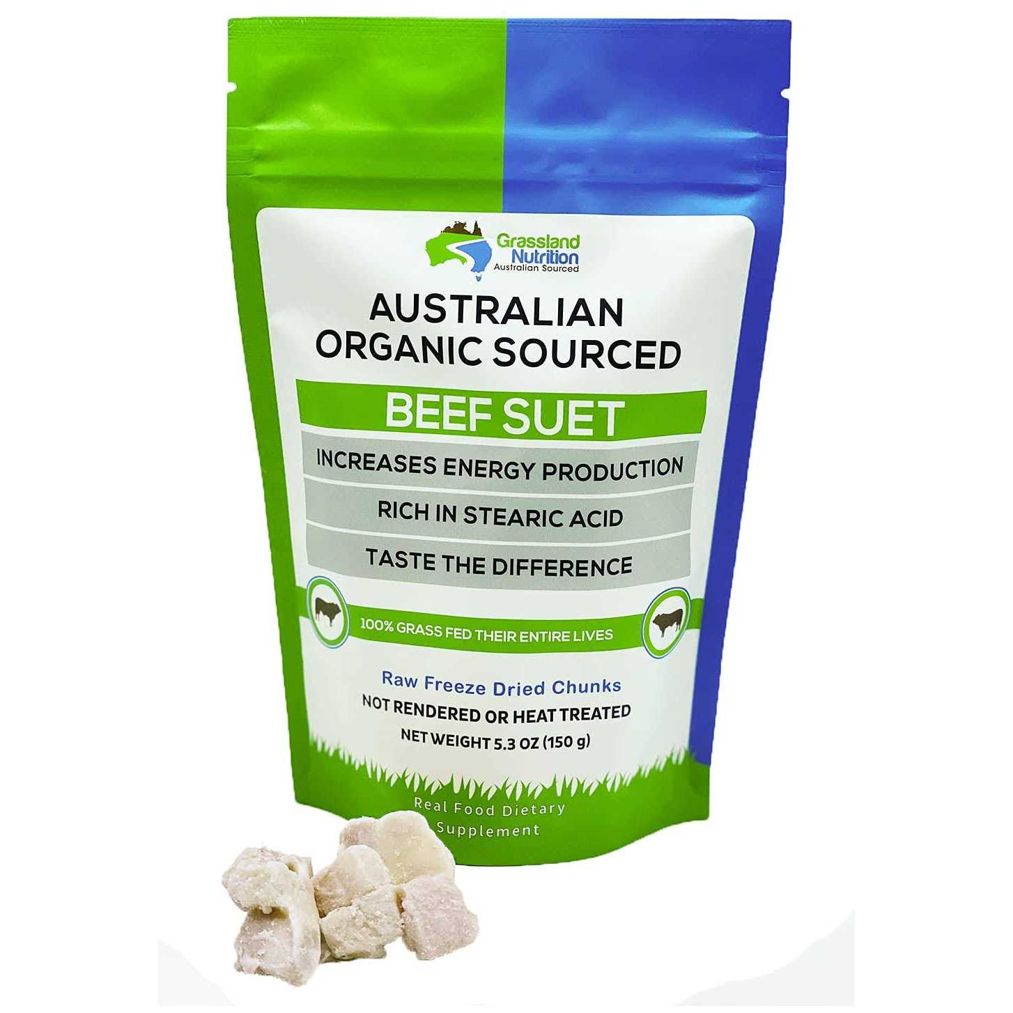 GRASSLAND NUTRITION Organic Beef Suet Rich in Stearic Acid - Healthber