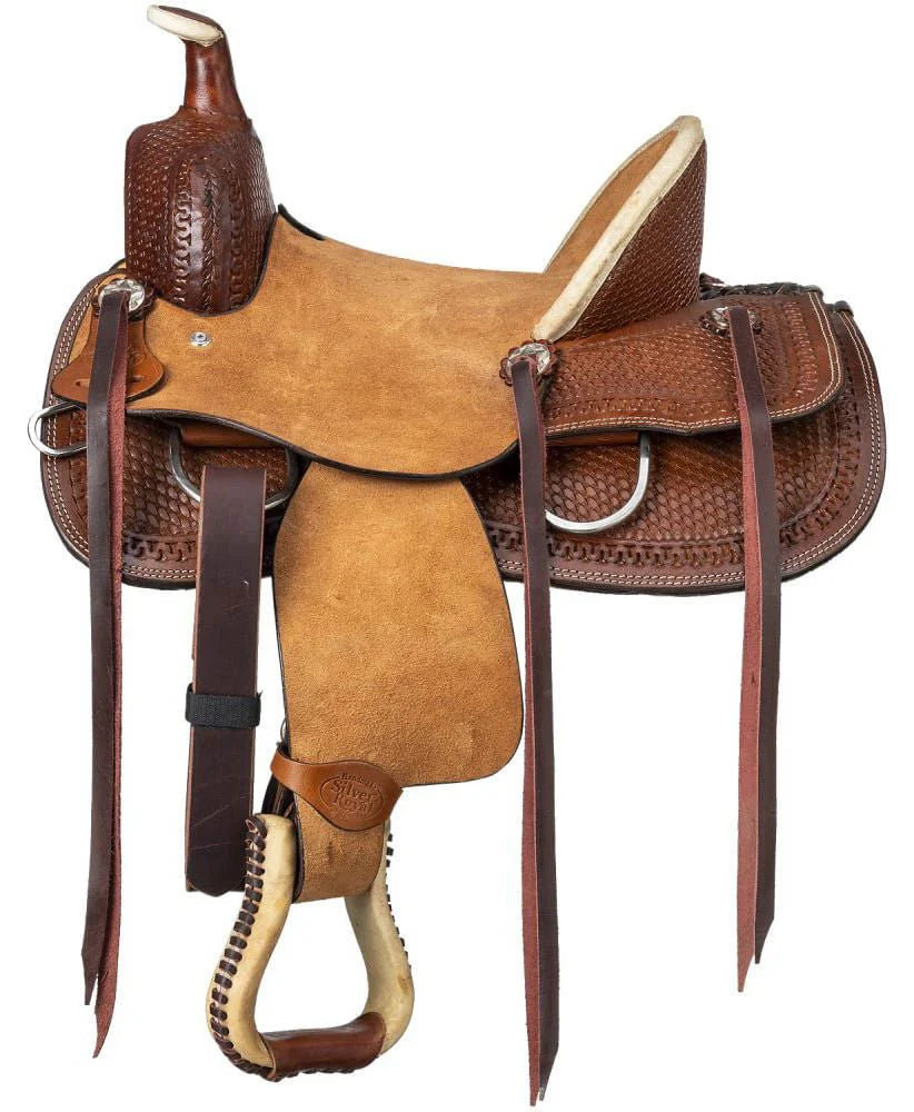 Silver Royal Youth Bodie Hard Seat Ranch Saddle - Healthber