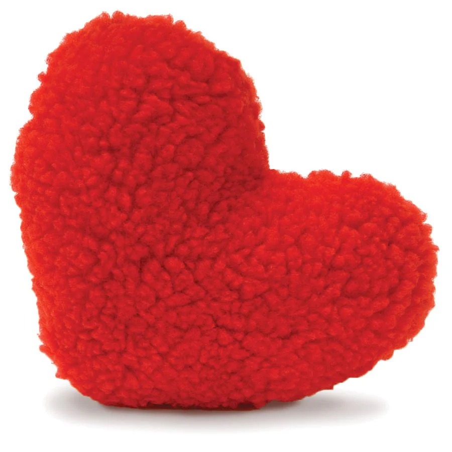 Fleecy Red Heart Plush Squeaker Dog Toy, Each - Healthber
