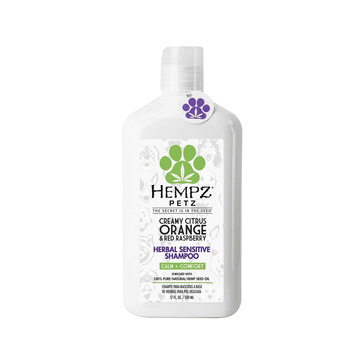 Hempz Petz Herbal Sensitive Shampoo Creamy Citrus Orange & Red Raspberry - Healthber