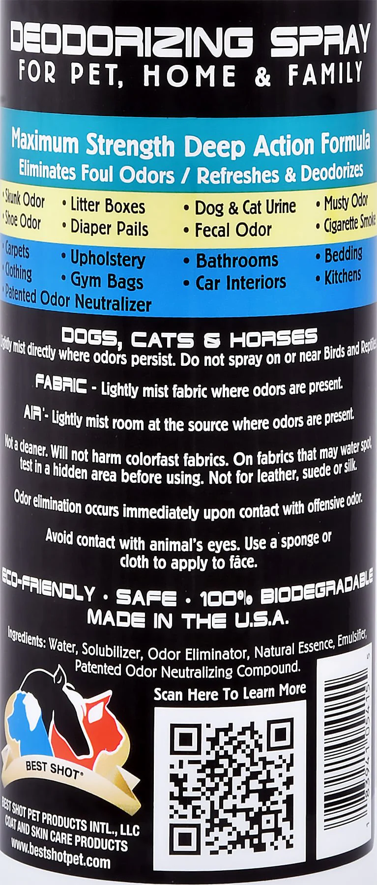 One Shot Deodorizing Spray - Healthber