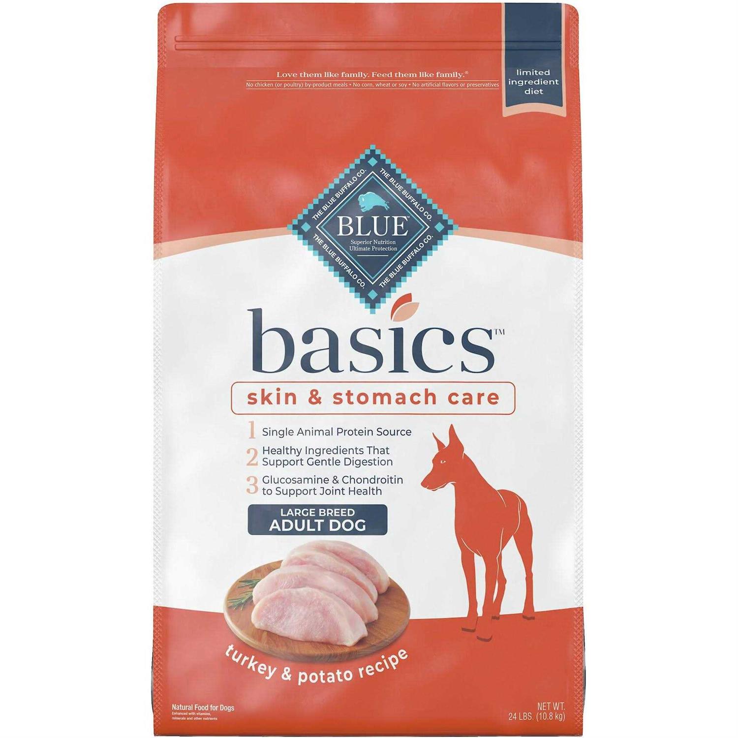 Blue Buffalo Basics Turkey & Potato Large Breed Dry Dog Food - Healthber