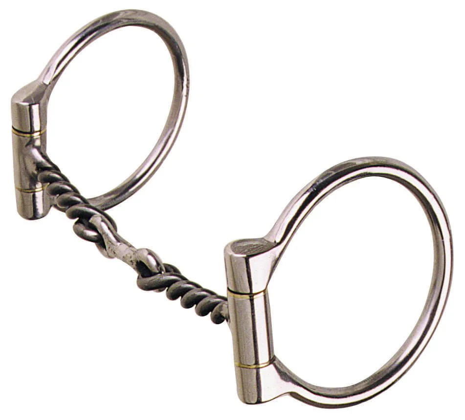 Reinsman Golden Glide Twisted Dog Bone Offset Dee Bit - Healthber
