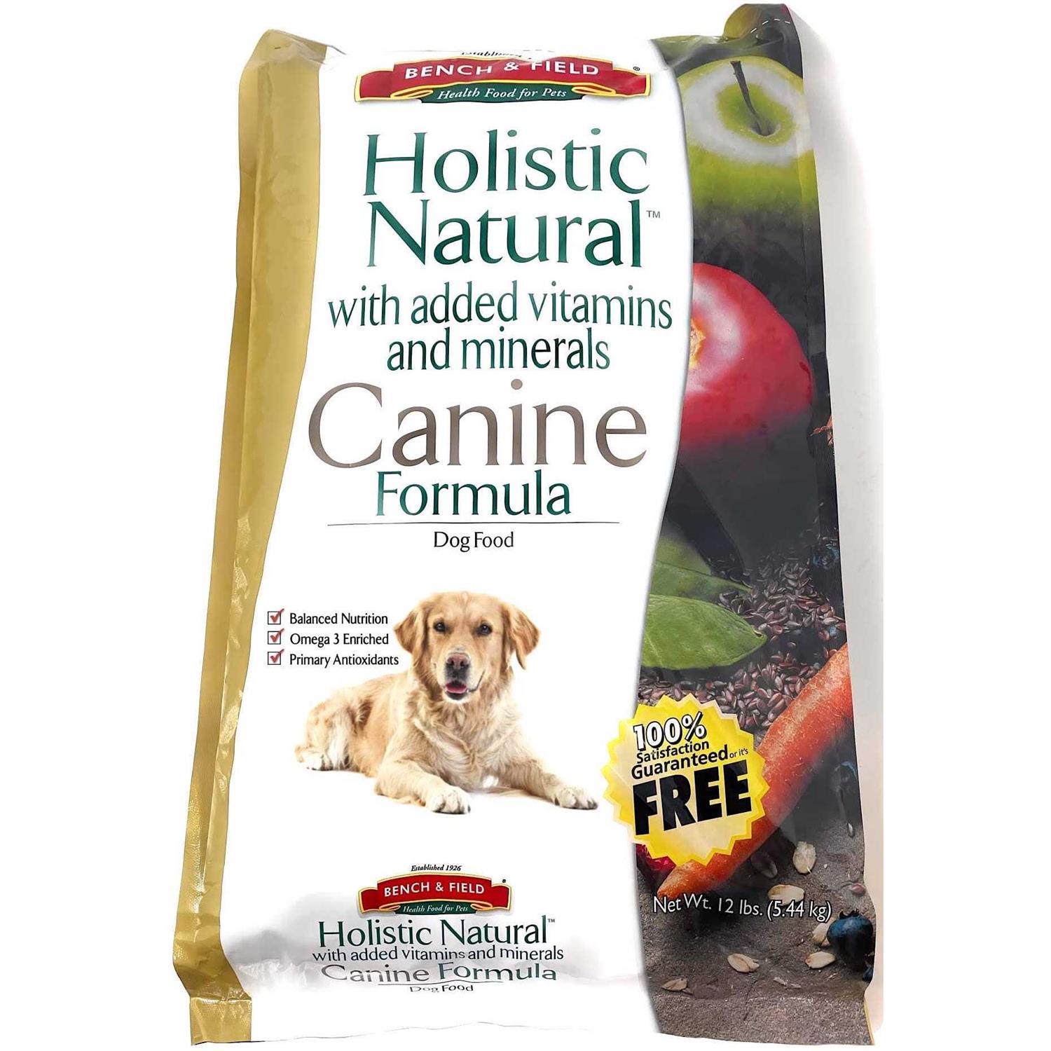 Bench & Field Holistic Natural Adult Dry Dog Food, Chicken Meal and Brown Rice Recipe 6.6 lb Bag - Healthber