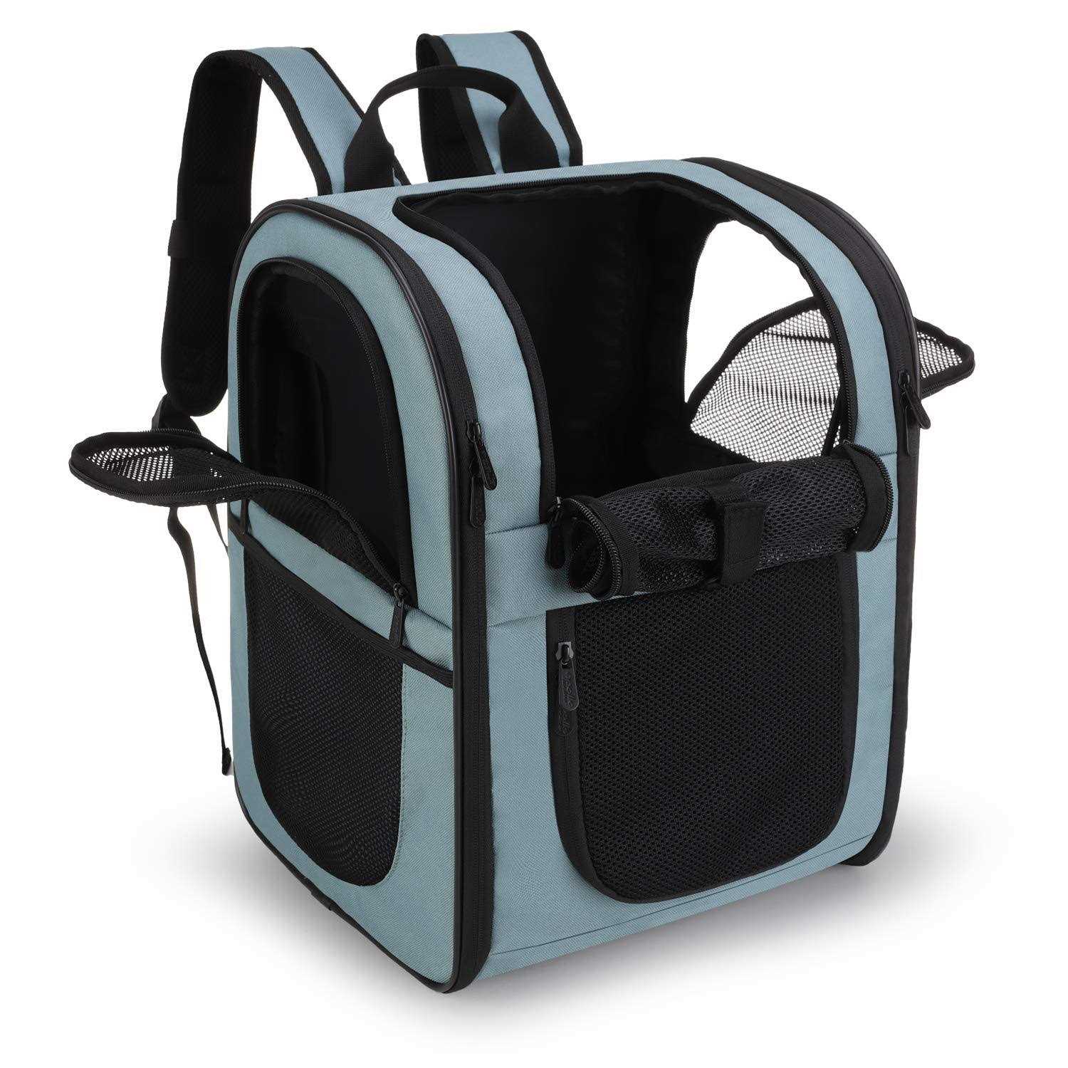 Apollo walker Pet Carrier Backpack for Large/Small Cats and Dogs, Puppies, Safety Features and Cushion Back Support for Travel - Healthber