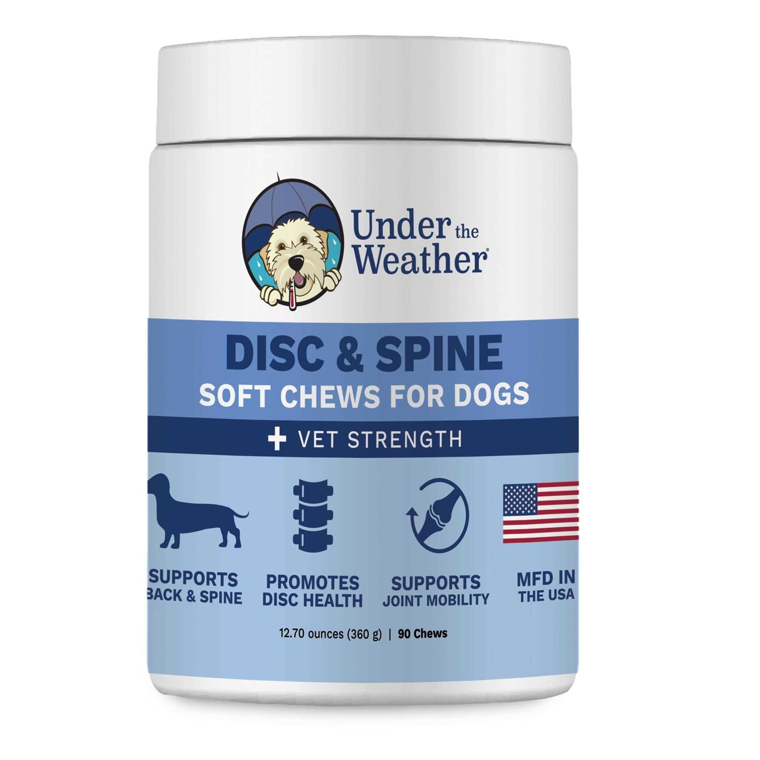 Under the Weather IVDD Dog Supplement, Disc and Spine Relief for Dogs - Healthber