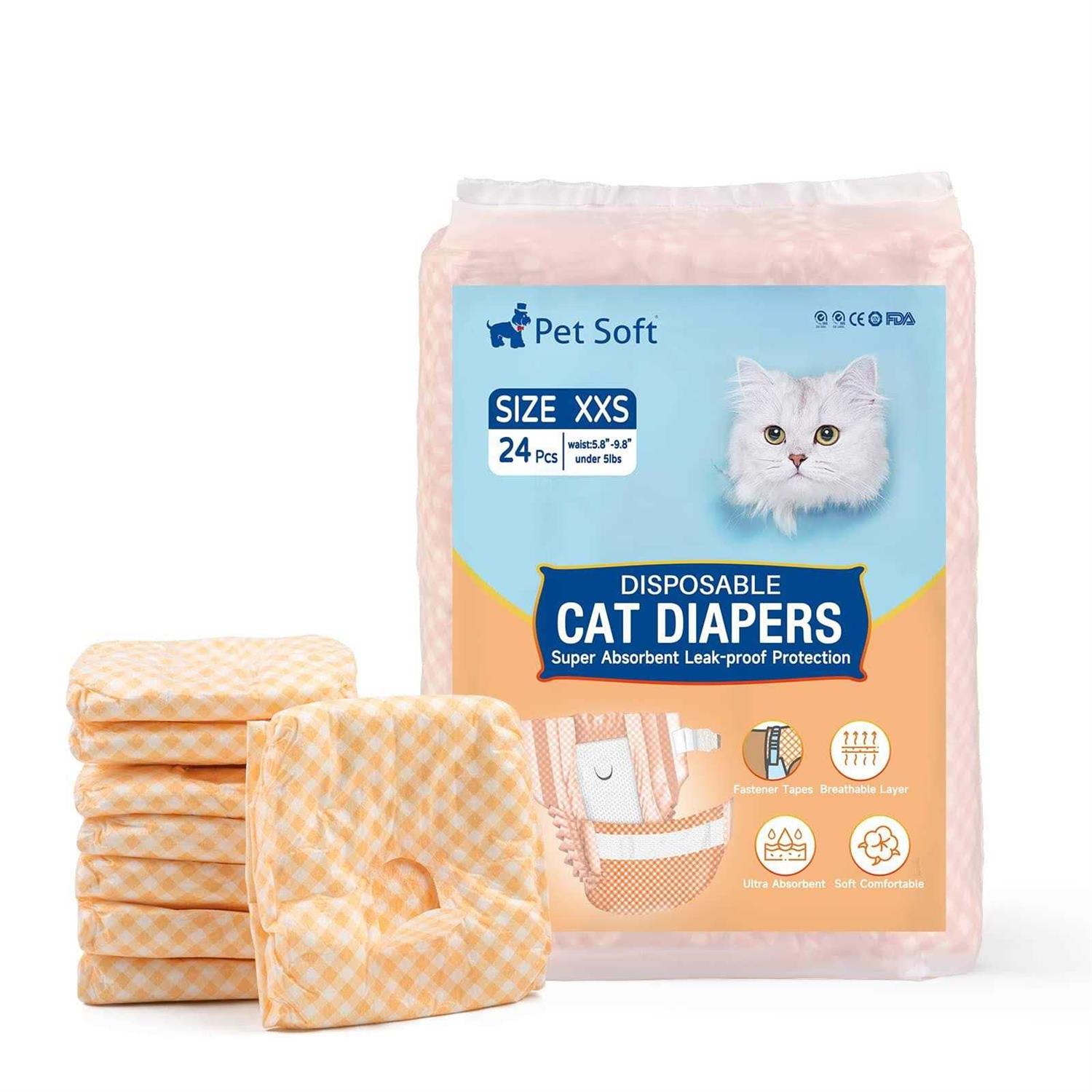 Pet Soft Disposable Cat Diapers Female Dog Diapers for Cats & Dogs in Heat Period or Urine Incontinence - Healthber