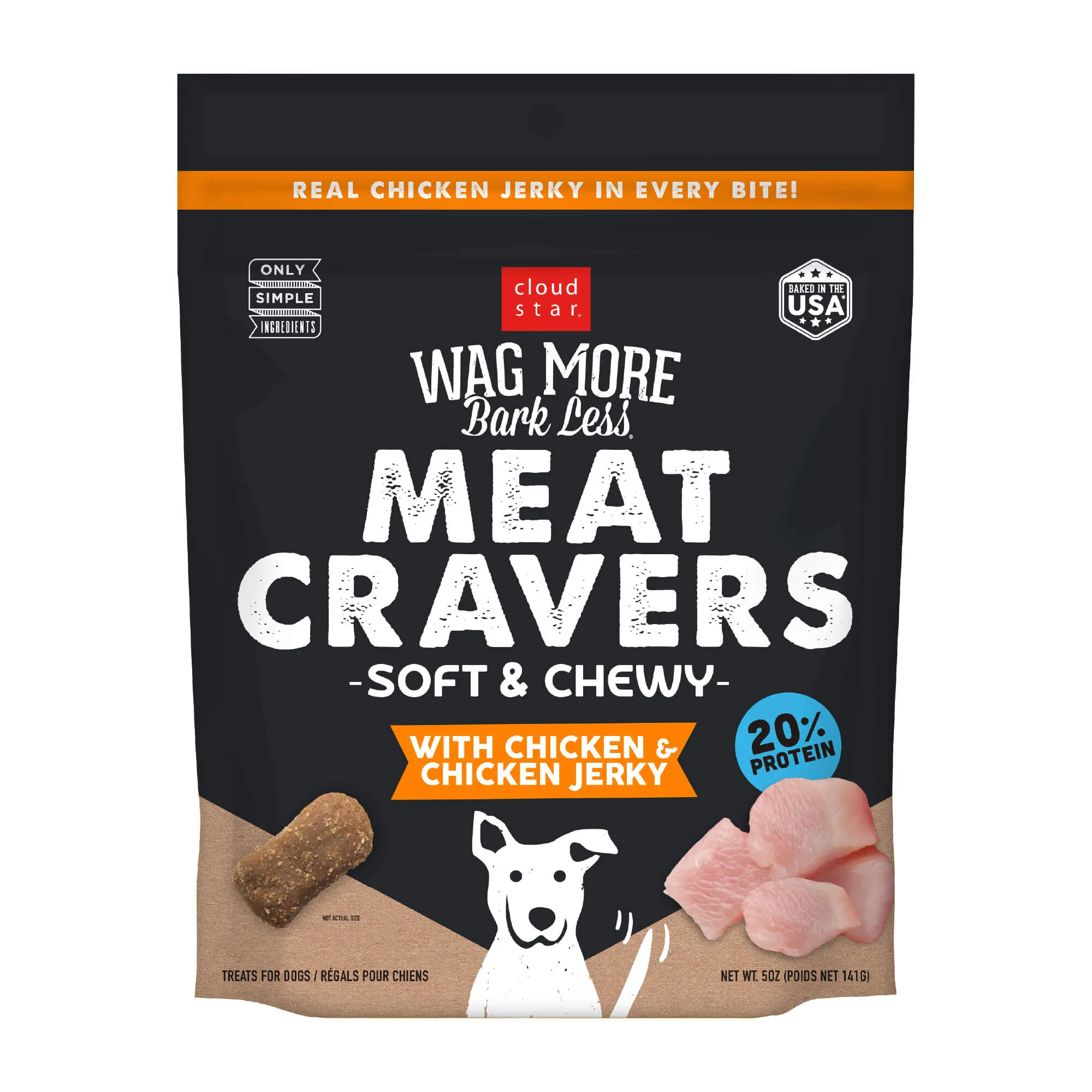 Cloud Star Wag More Bark Less, Meat Cravers, Soft Chew Dog Treats - Healthber