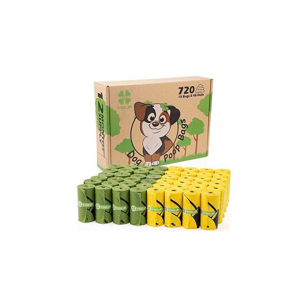 YORJA Dog Poop Bags Pet Waste Bags,100% Leak Proof Extra Thick and Strong corn starch blend - Healthber