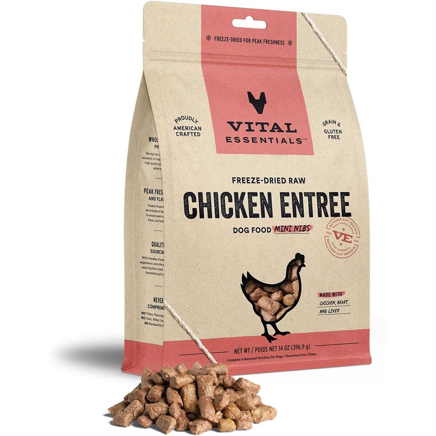 Vital Essentials Dog Food Freeze Dried Chicken Mini Nibs - Healthber