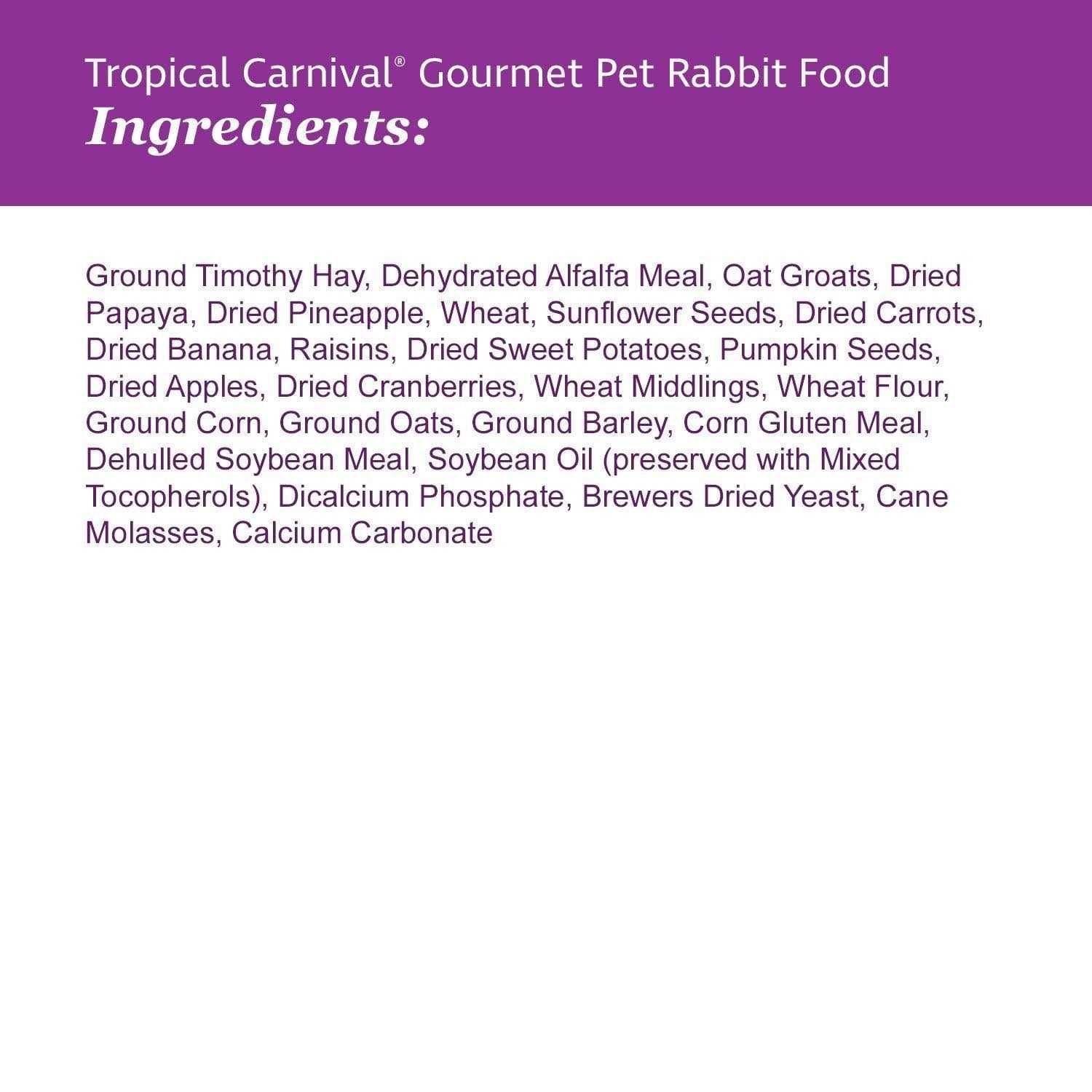 Brown’s Tropical Carnival Gourmet Rabbit Food - Healthber