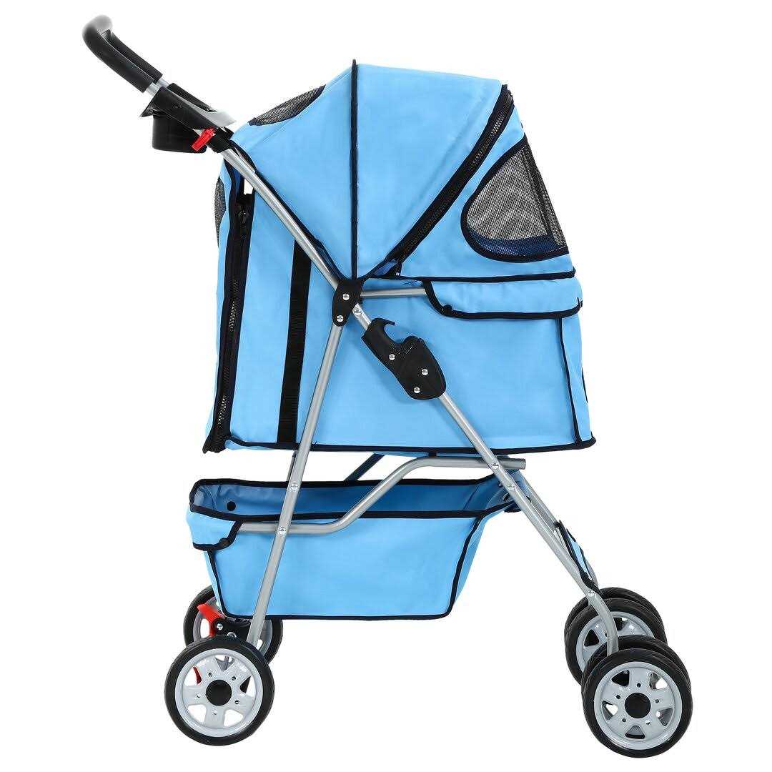 BestPet Pet Stroller Cat Dog Cage Stroller Travel Folding Carrier - Healthber