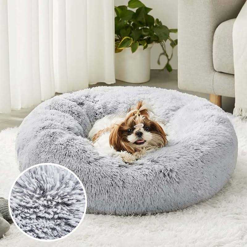 WESTERN HOME WH Western Home Faux Fur Dog Bed & Cat Bed Original Calming Dog Bed for Small Medium Large Pets - Healthber