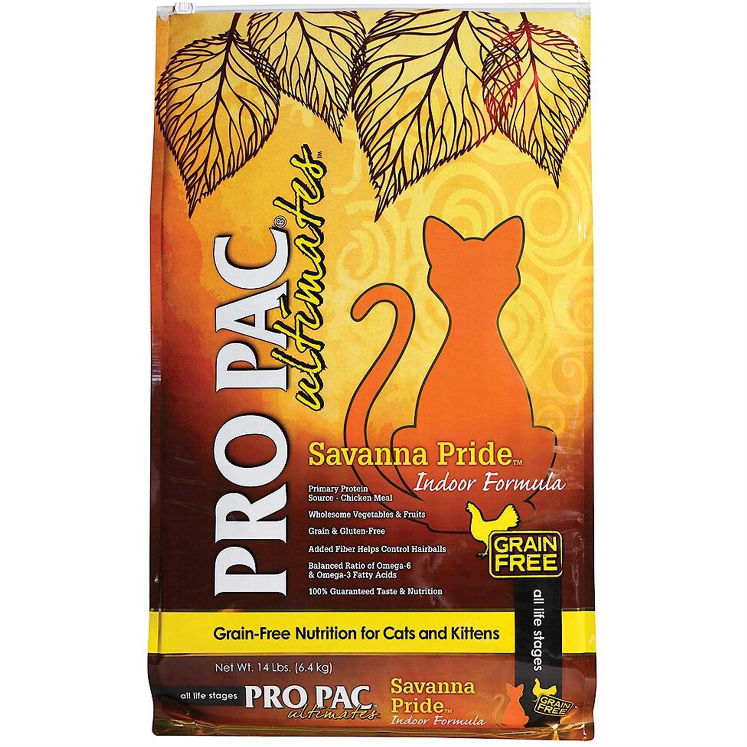 Pro Pac Ultimates Savanna Pride Grain-Free Indoor Dry Cat Food - Healthber