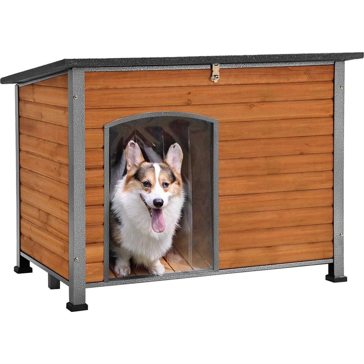 aivituvin Wooden Heavy-Duty Dog Crates House with Strong Iron Frame - Healthber
