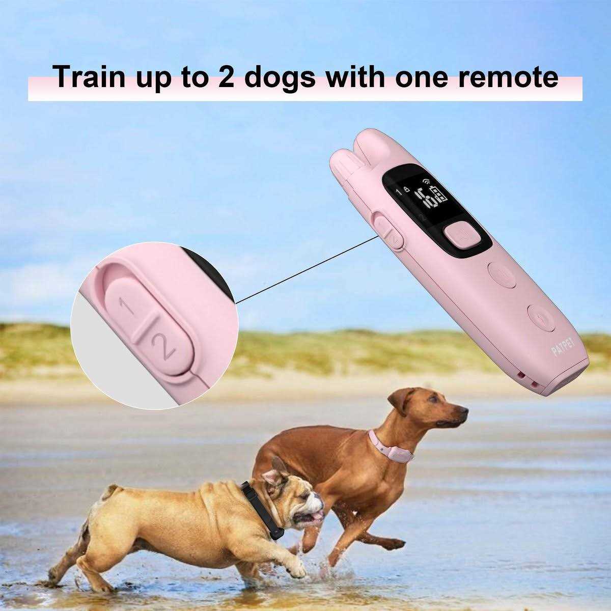 PATPET 682B 1000ft Remote Dog Training Collar - Healthber