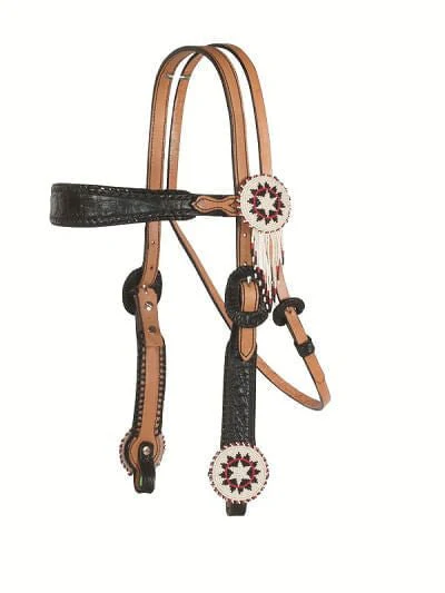 Alamo Saddlery Beaded Concho with Fringe Tack - Healthber