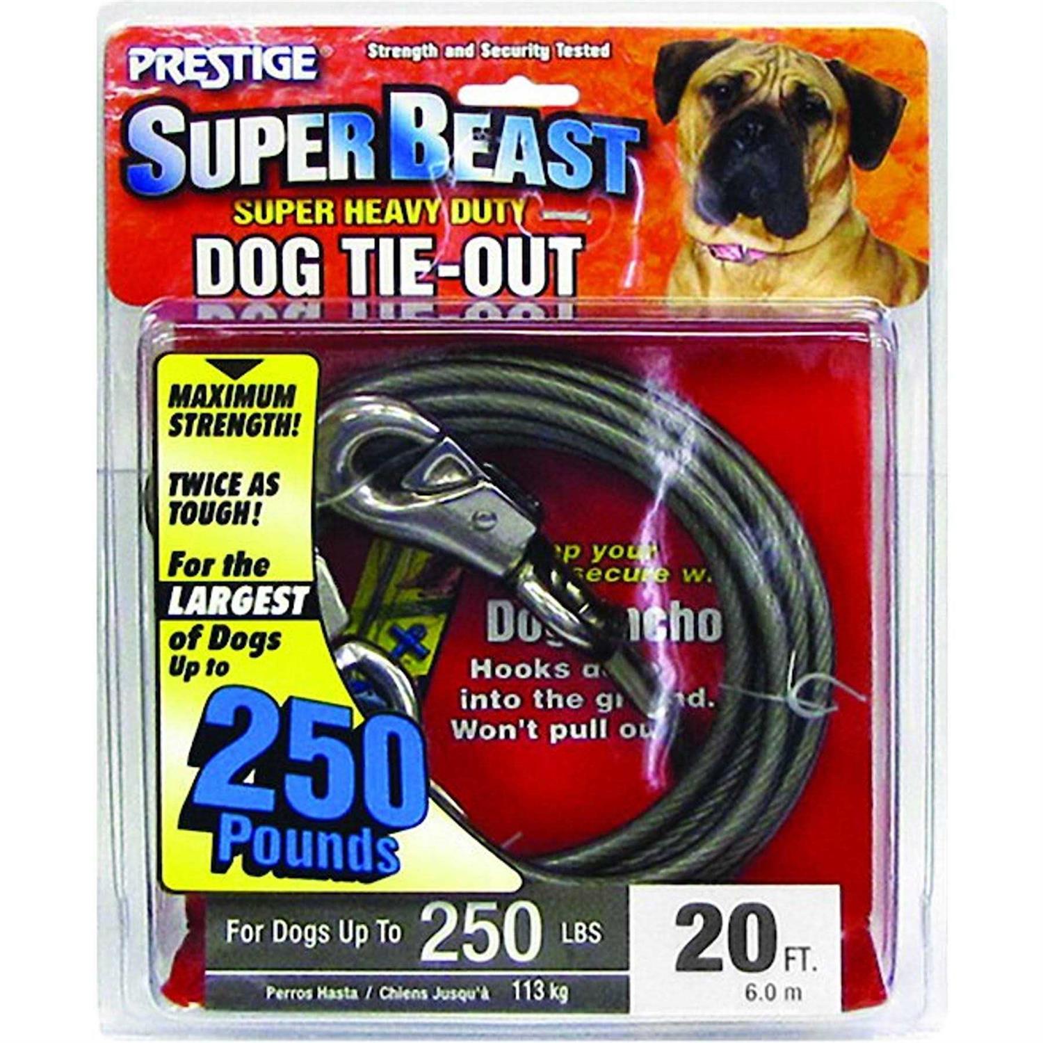 Prestige 20ft XXL Dog Tie-Out - Healthber