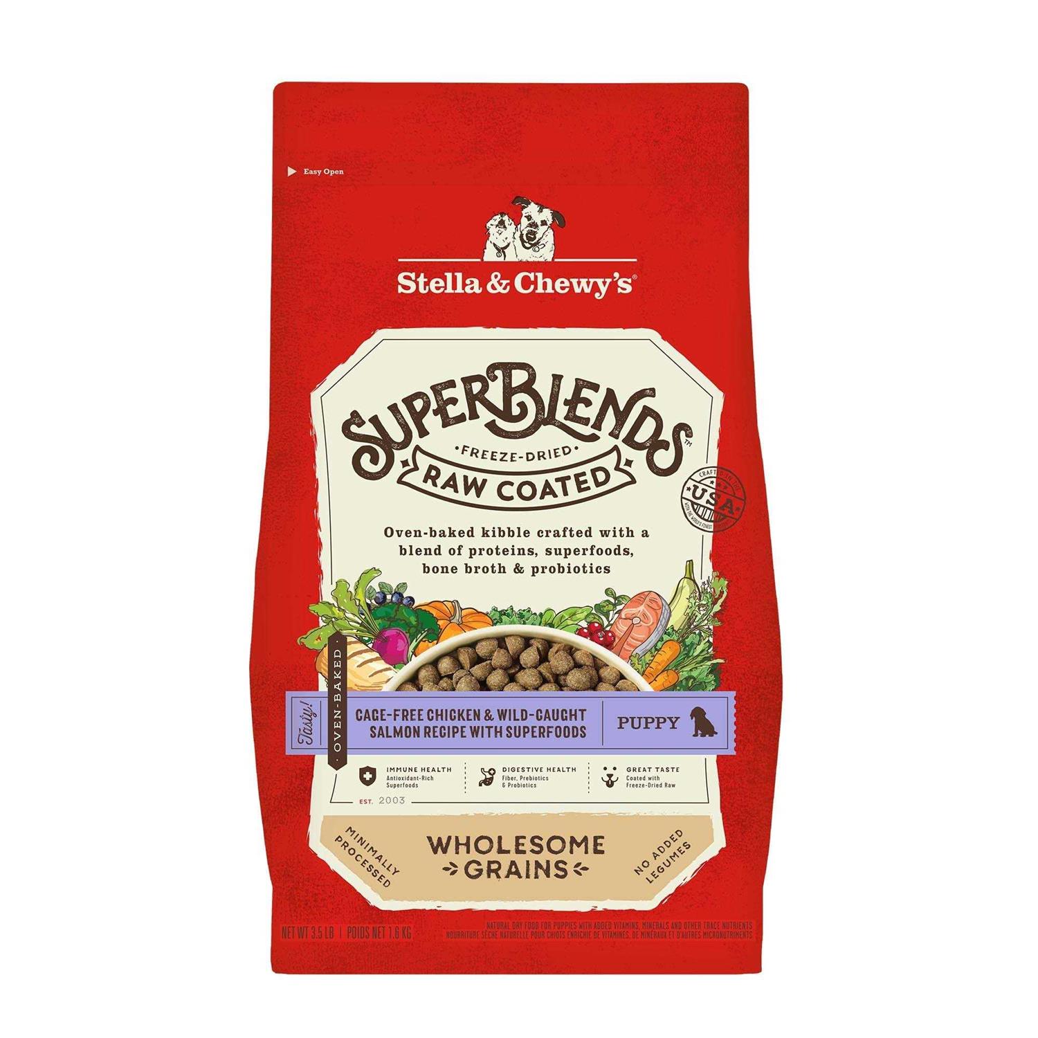 Stella & Chewy’s SuperBlends Raw Wholesome Grains Puppy Cage Free Chicken & Wild Caught Salmon Recipe with Superfoods - Healthber