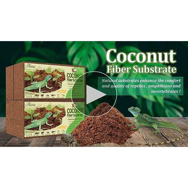 Riare Natural Coconut Fiber Substrate for Reptile Premium Compressed Coconut Husk Terrarium Bedding for Reptile - Healthber