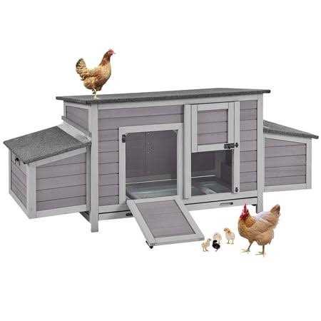 Morgete Chicken Coop Chicken House Outdoor for Duck Quail Hen Cage 2 Nesting Boxes - Healthber