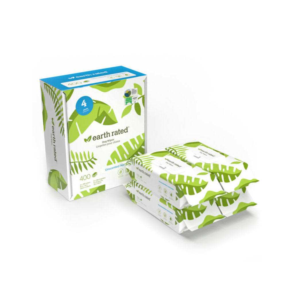 Earth Rated Plant Based Unscented Dog Wipes - Healthber