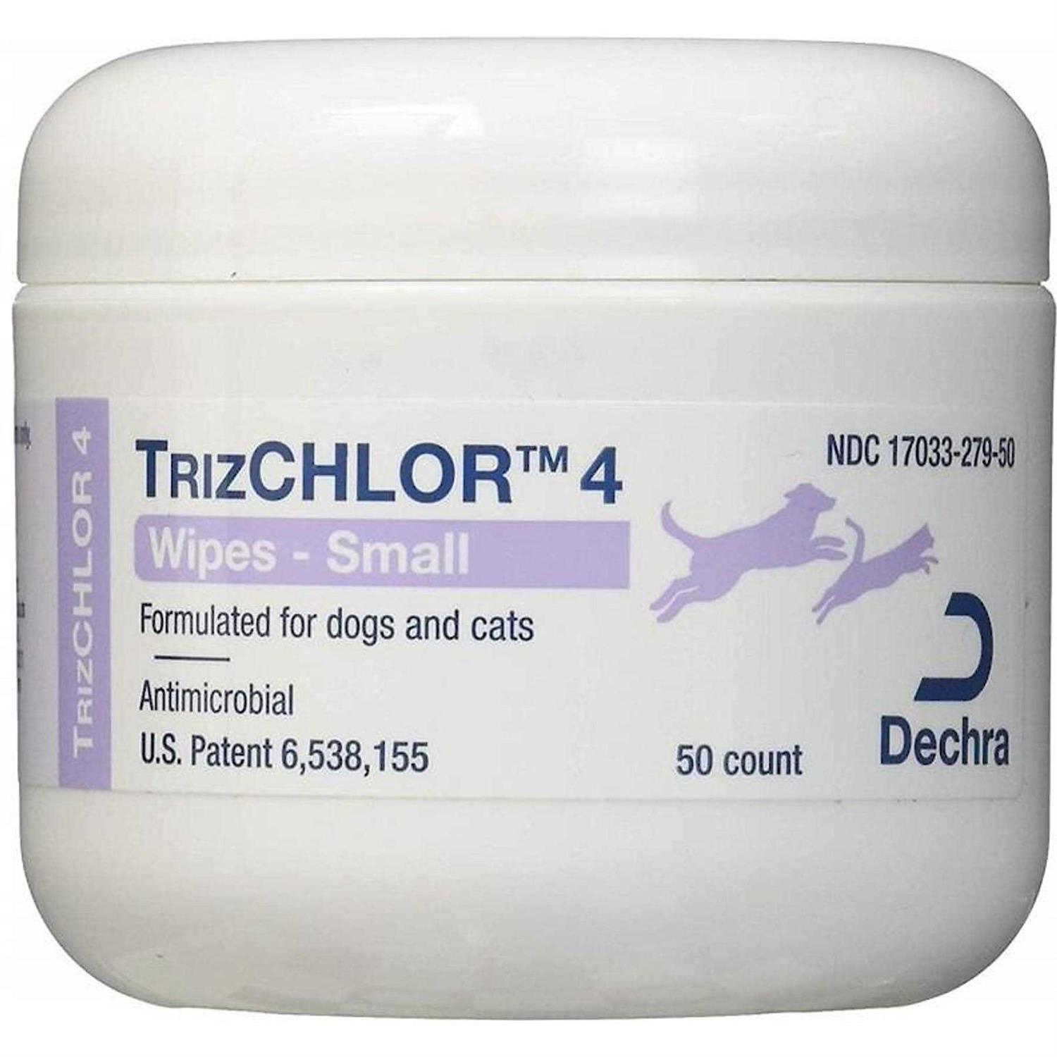 Dechra TrizCHLOR 4 Wipes for Dogs & Cats - Healthber