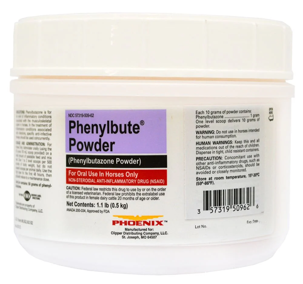 Bute (phenylbutazone) Phenylbutazone Powder for Horses - Healthber