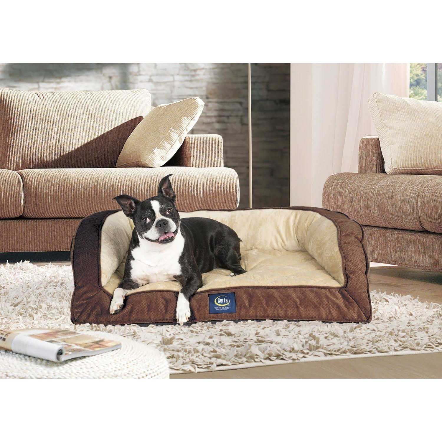 Serta Ortho Quilted Couch Pet Bed - Healthber