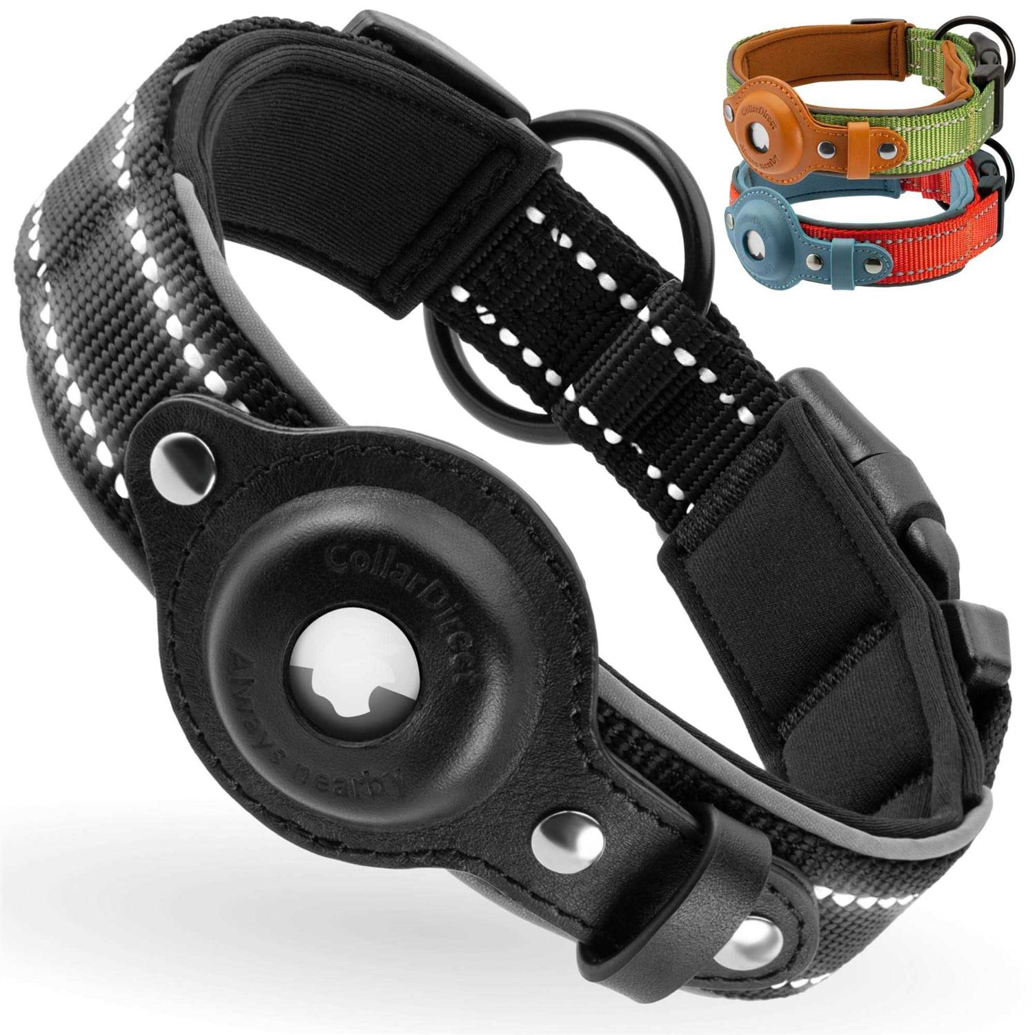 Airtag Dog Collar, CollarDirect, Reflective Dog Collar for Apple Air Tag for Large, Medium, and Small Dogs - Healthber