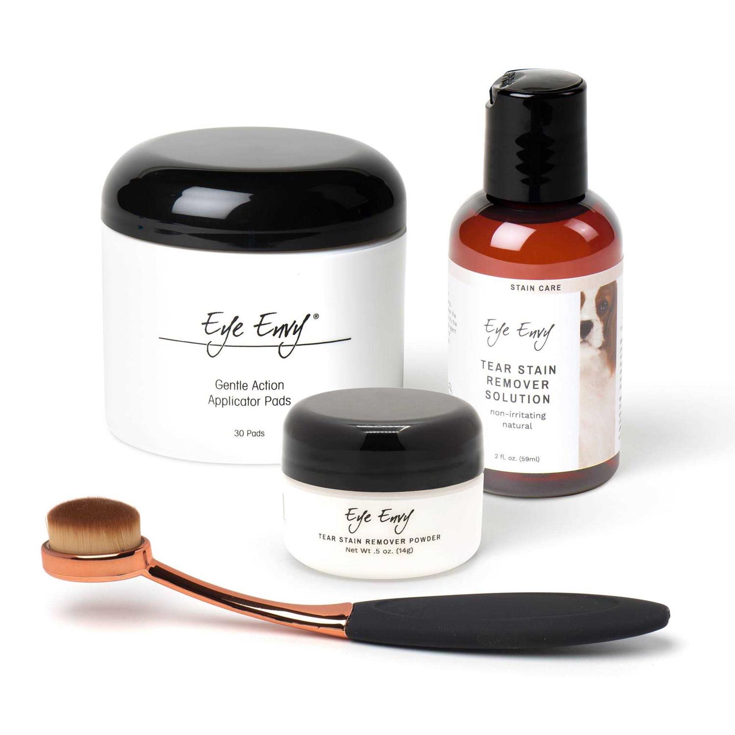Eye Envy Dog Tear Stain Remover Starter Kit With Pro Powder Brush - Healthber