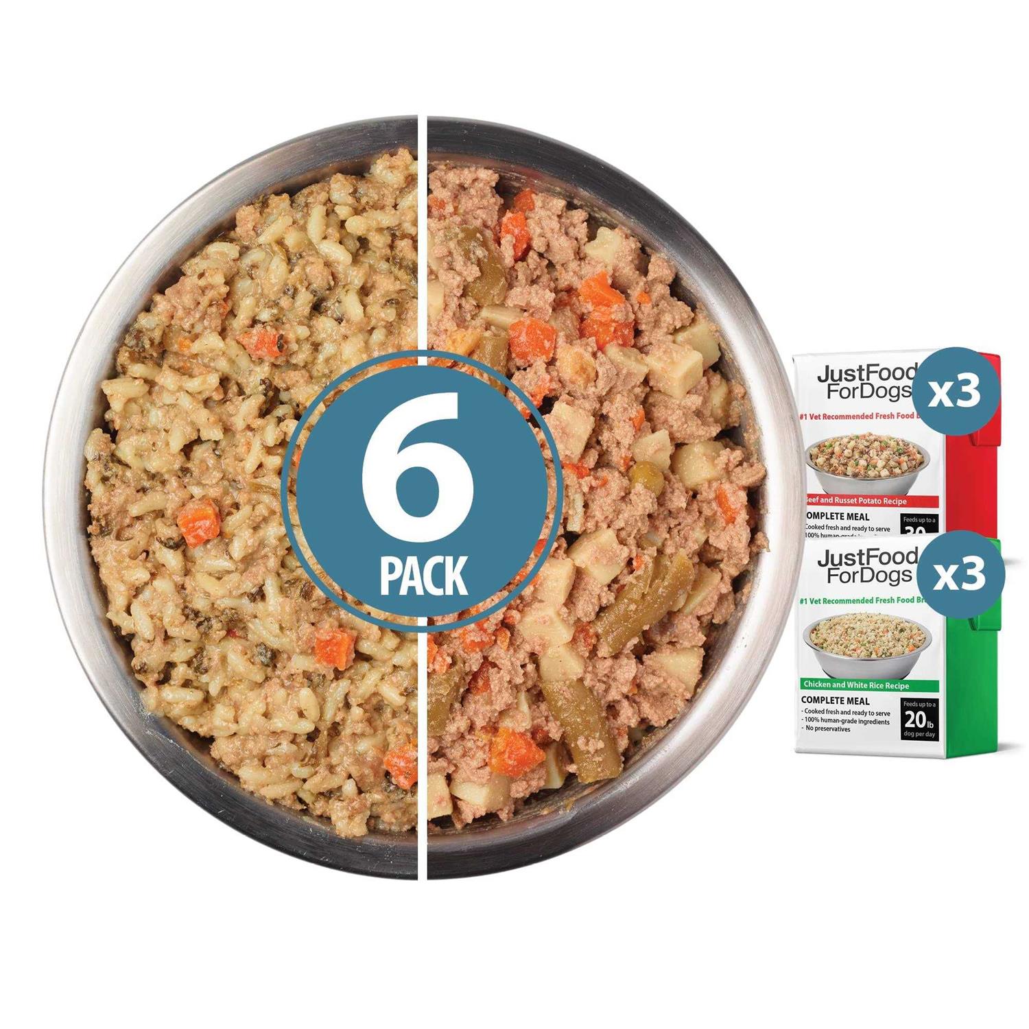 JustFoodForDogs Pantry Fresh Beef Chicken Variety Pack Dog Fresh Food - Healthber