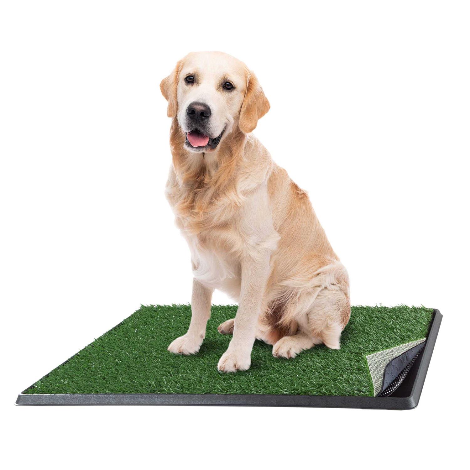 Petmaker Artificial Grass Puppy Dog Potty Pad with Tray - Healthber
