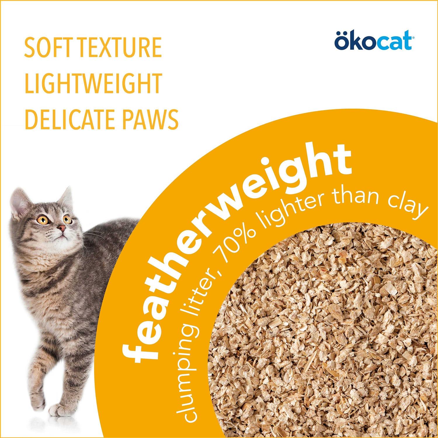 Okocat Featherweight Clumping Wood Cat Litter - Healthber