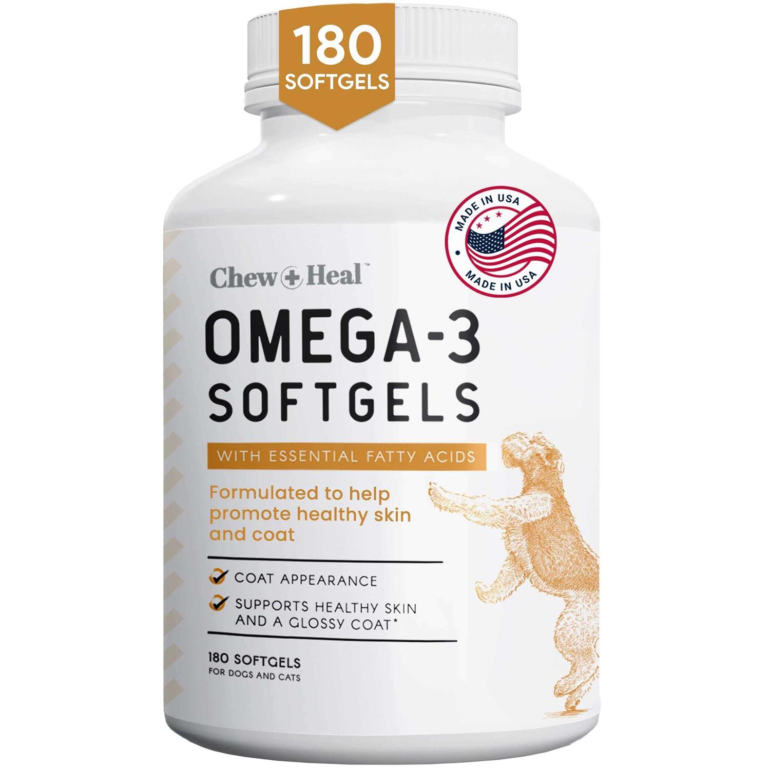 Chew + Heal Omega 3 Fish Oil for Dogs - Healthber