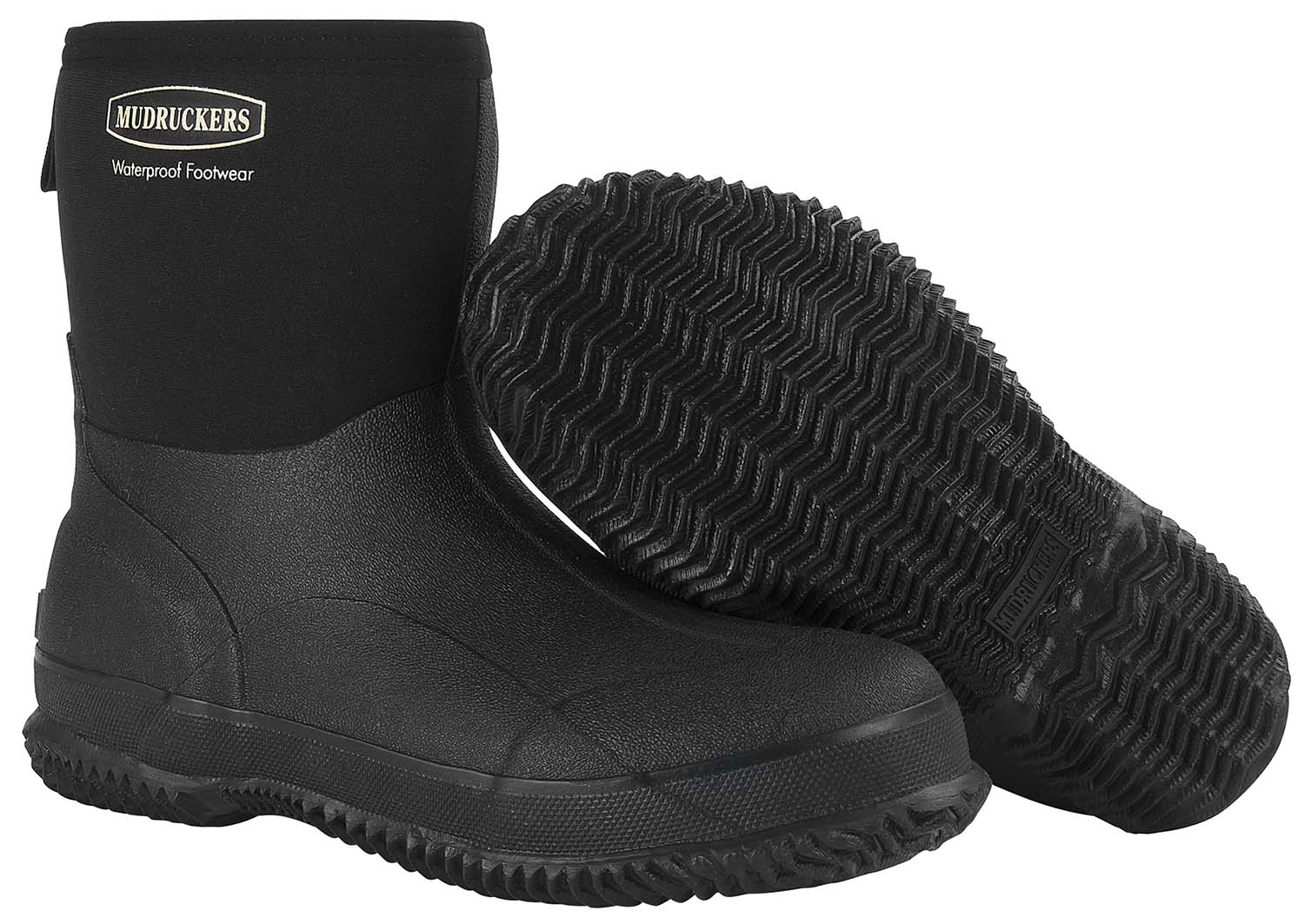 Mudruckers Waterproof Mid Boots, Black - Healthber
