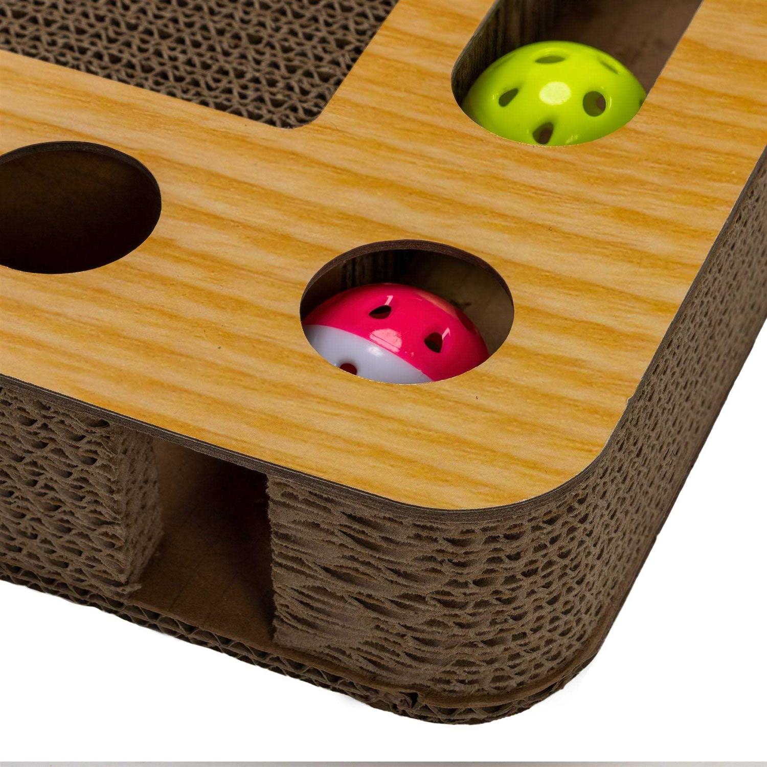 FurHaven Hexagon Busy Box Cat Scratcher - Healthber