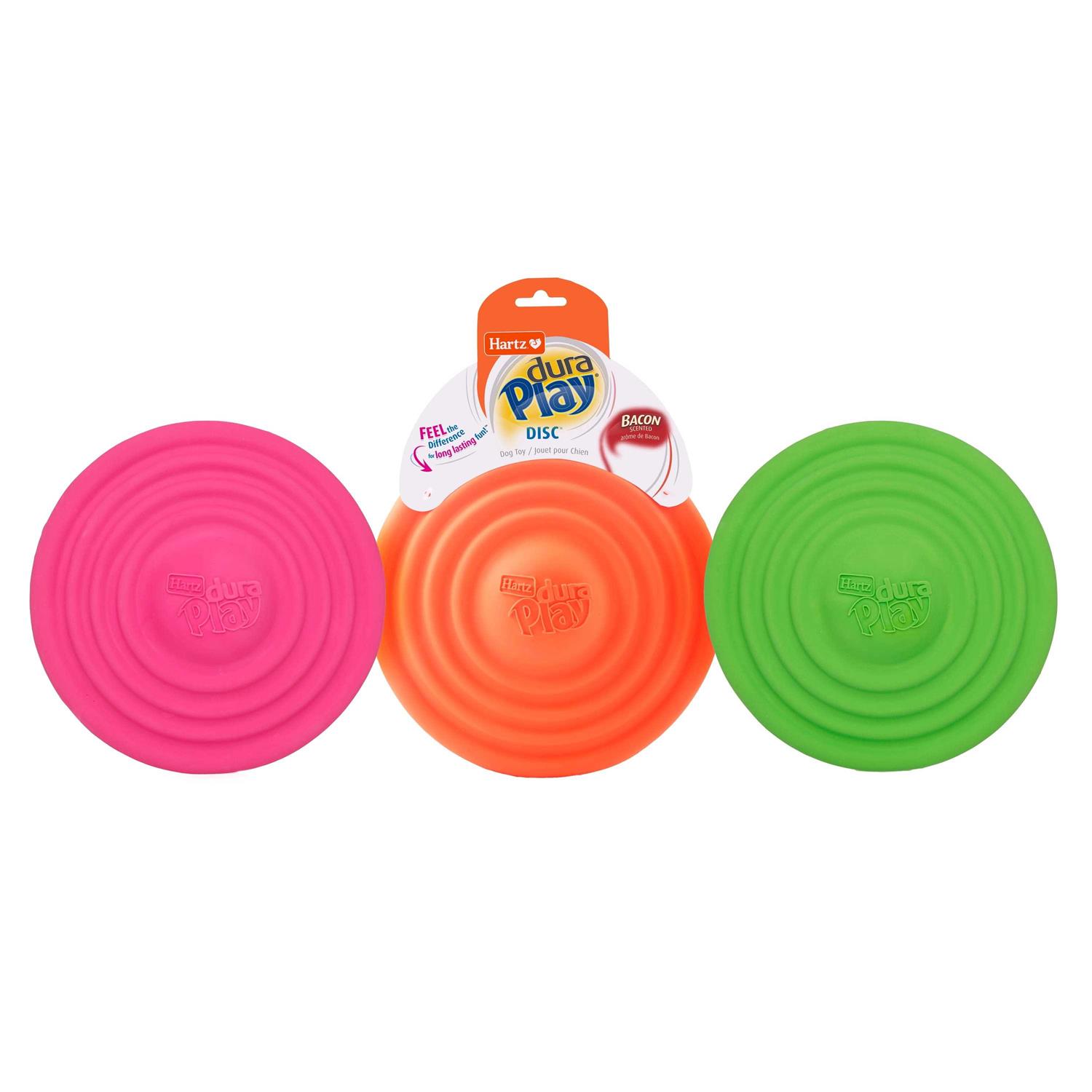 Hartz Dura Play Disc Bacon Scented Dog Toy - Healthber