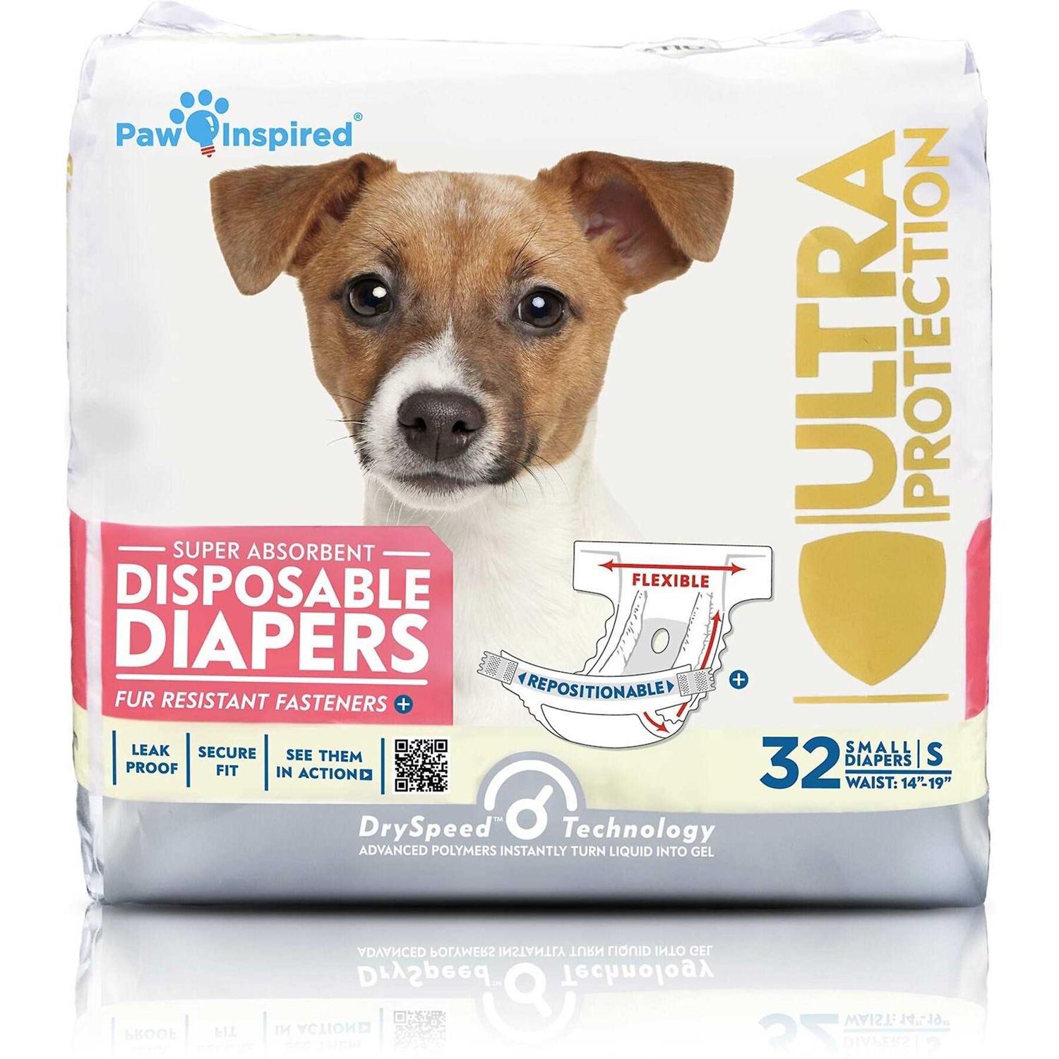 Paw Inspired Disposable Dog Diapers Female Dog Diapers Ultra Protection - Healthber