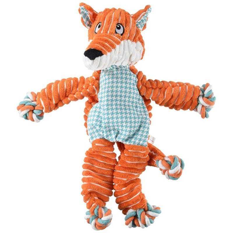 KONG Floppy Knots Fox Dog Toy - Healthber