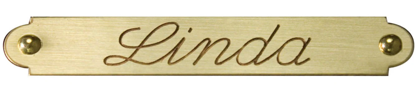 Bridle / Saddle Name Plate, Brass - Healthber