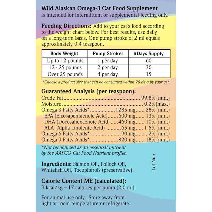 Wild Alaskan Salmon Oil Based Omega 3 Cat Food Supplement - Healthber