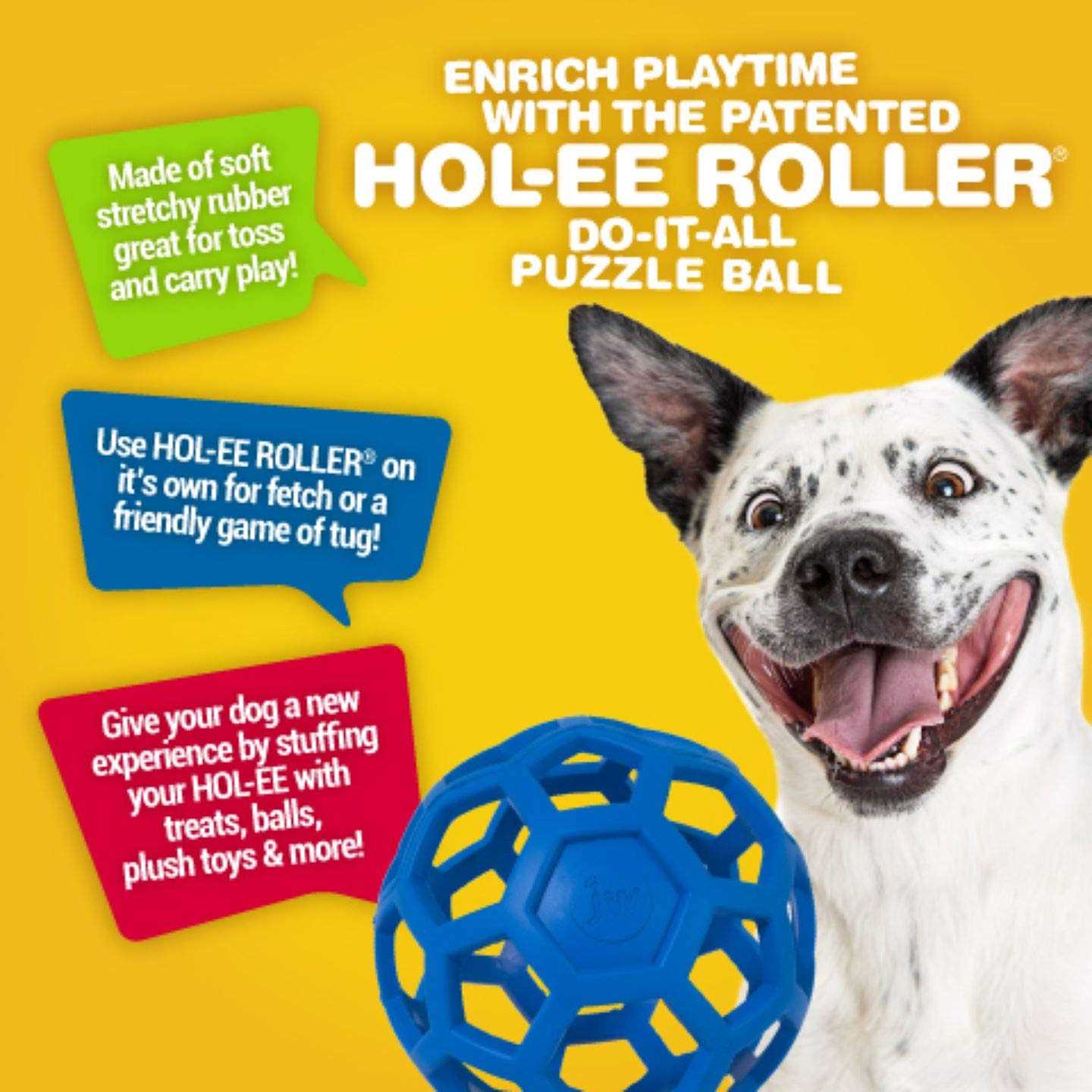 JW Pet Hol-ee Roller Dog Toy Puzzle Ball - Healthber
