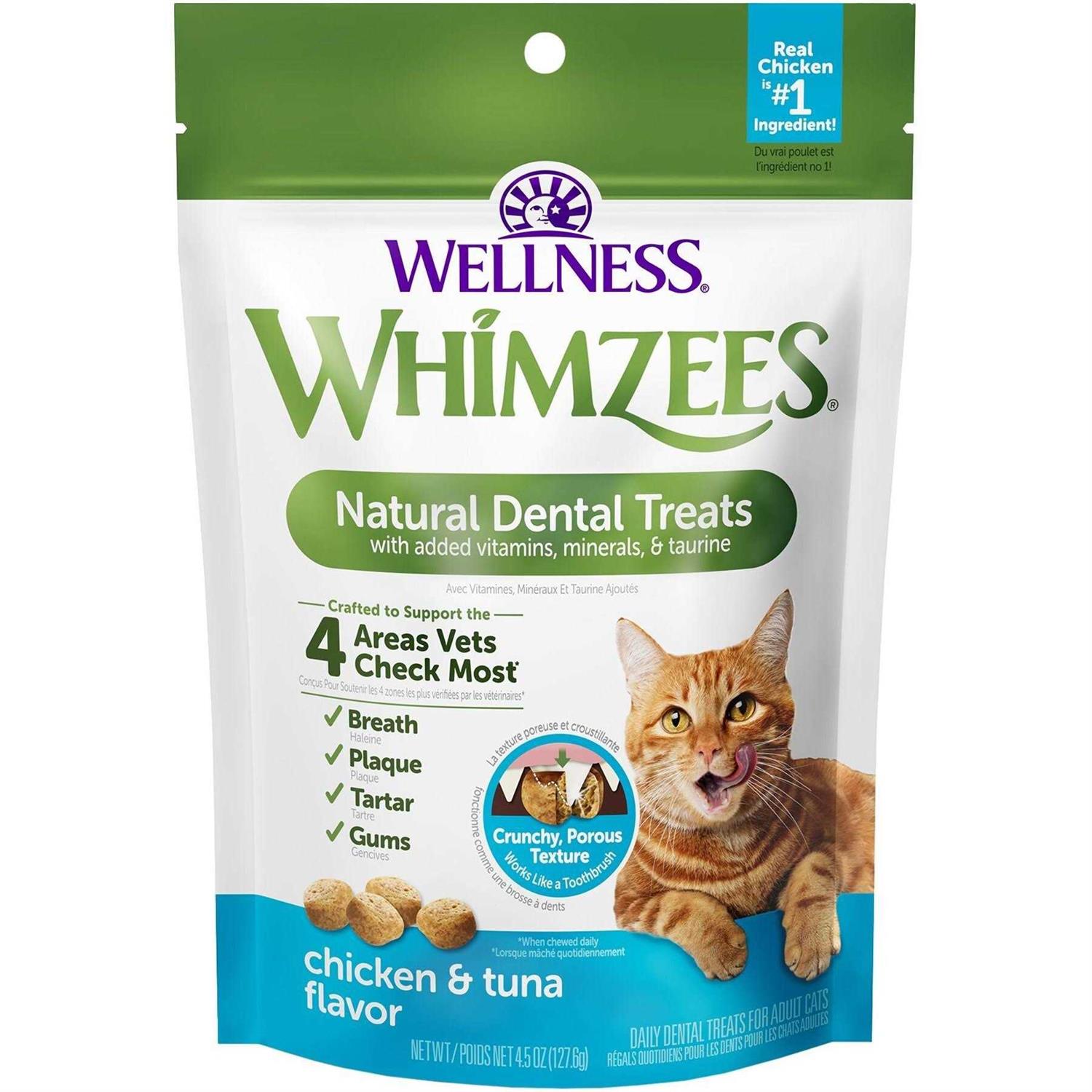 Whimzees Natural Dental Chicken Cat Treats - Healthber