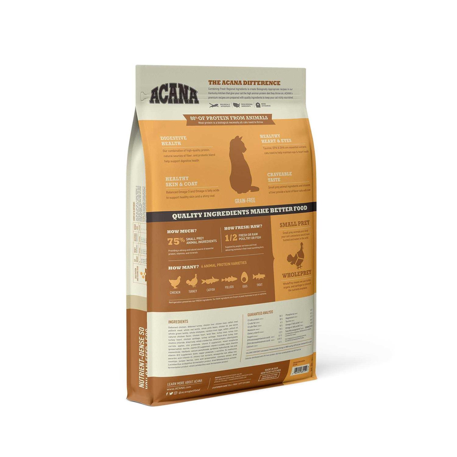 Acana Meadowlands Dry Cat Food - Healthber