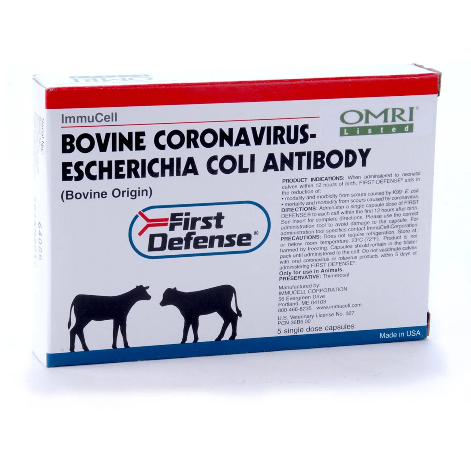 First Defense Capsules for Scours, box of 5 - Healthber