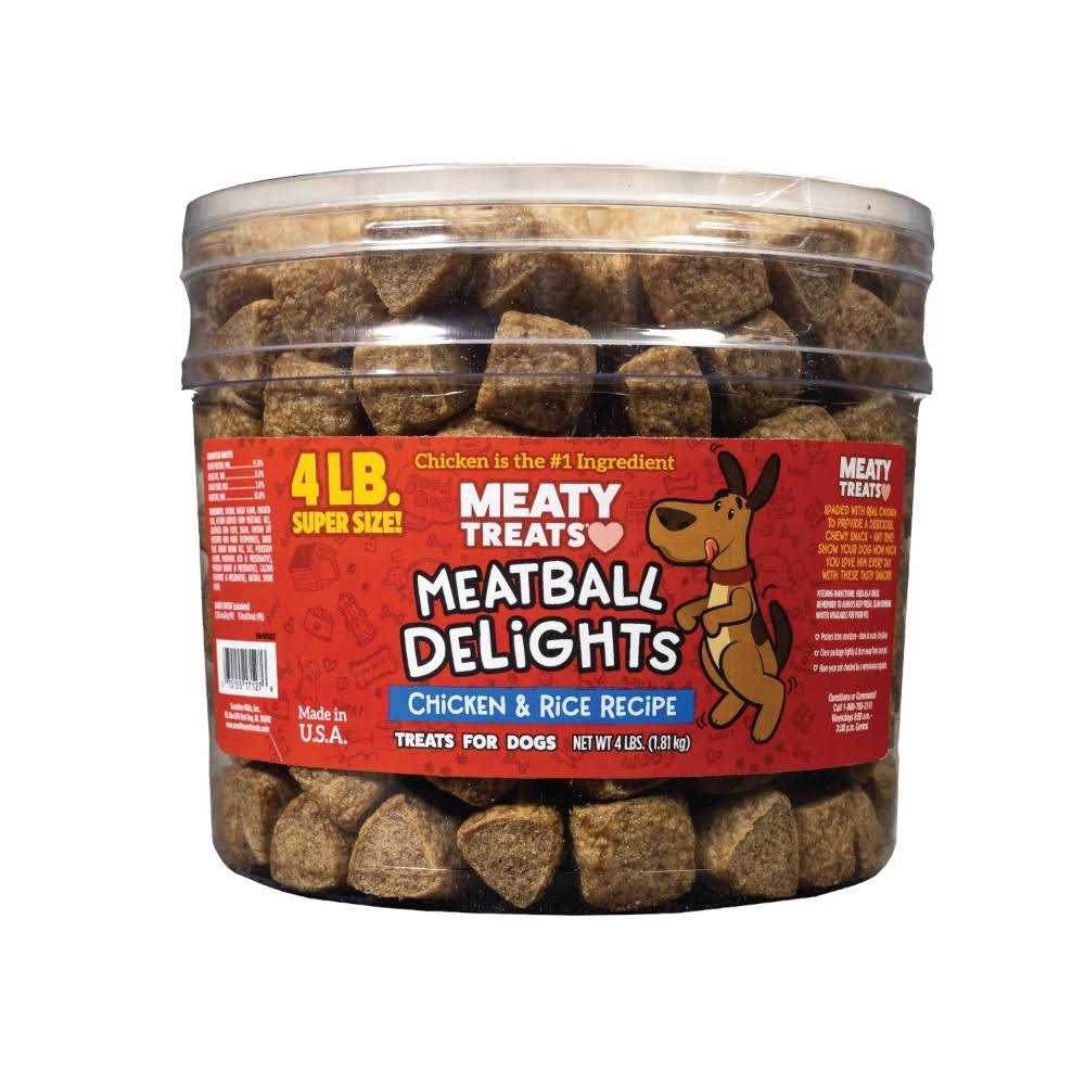 Meaty Treats Meatball Delights Chicken & Rice Recipe - Healthber