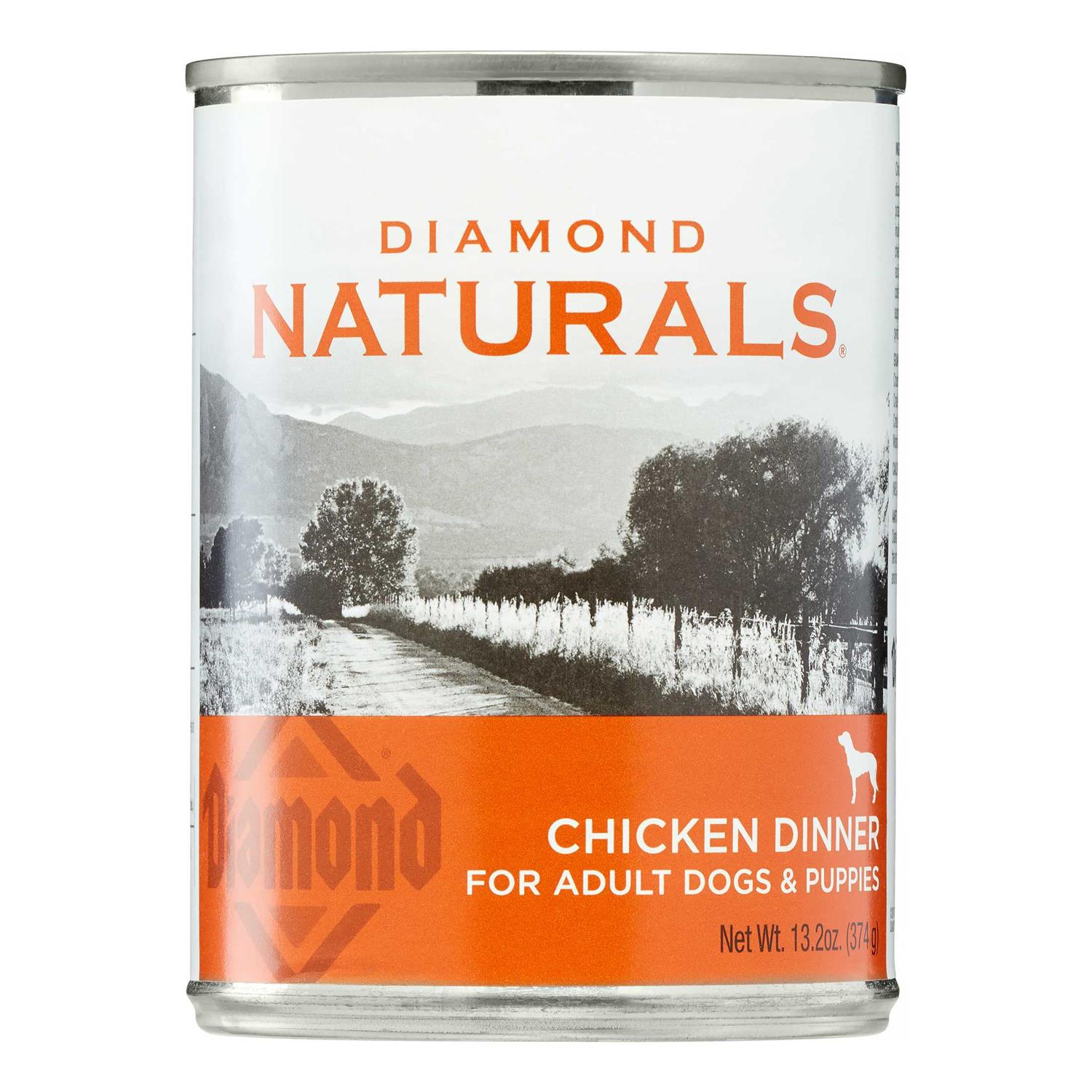 Diamond Naturals Chicken Dinner Adult & Puppy Canned Dog Food, 13.2-oz, case of 12 - Healthber